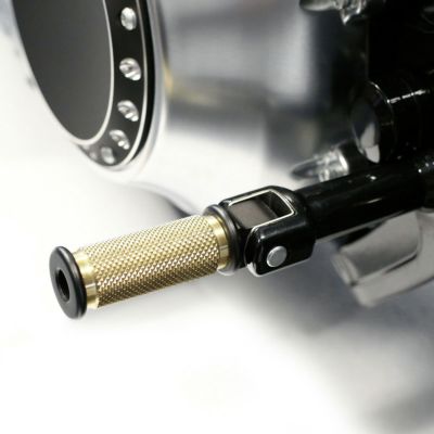 Thunderbike パッセンジャーフットペグセット ブラス/ブラック