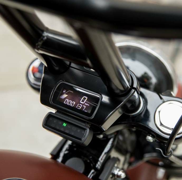 BILTWELL ダッシュパネル マウントゲージ ブラック |ハーレーパーツ 
