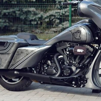 Killer Custom ハーレー、ツーリングモデル用SMOOTH ストレッチ タンクカバー＆サイドカバーセット