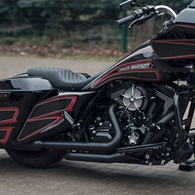 Killer Custom FLOW ハーレー、ツーリングモデル用ストレッチ タンクカバー＆サイドカバーセット