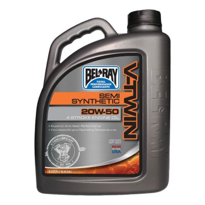 BEL-RAY V-ツイン用 部分合成エンジンオイル 4Lボトル