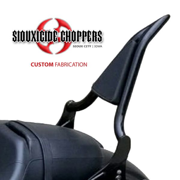 Siouxside Choppers デタッチャブルバックレスト 16インチ (1.25径) ブラック '08以前-01