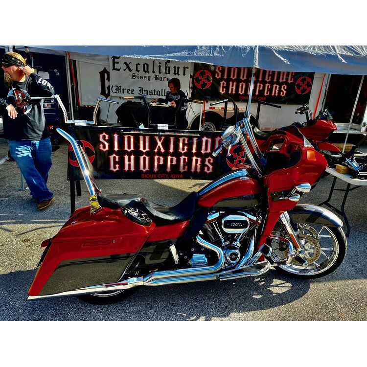 Siouxside Choppers デタッチャブルバックレスト 22インチ (1.25径) クローム '08以前-02