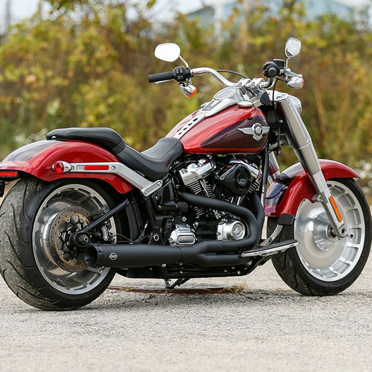 S&S スーパーストリート・2-1フルエキゾーストマフラー ブラック-03