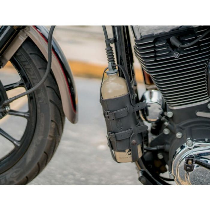 Nash Motorcycle レザー ボトルホルダー ブラウン-06