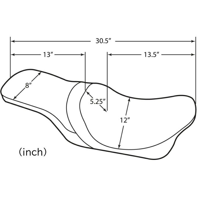 Drag Specialties プレデター フォワードポジション2UPシート シルバーステッチ-04