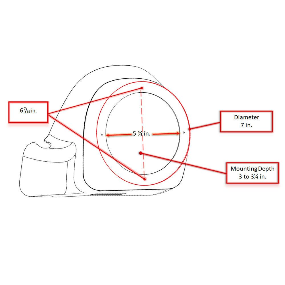 Saddle Tramp ロワーフェアリング用 6.5インチスピーカーポッド-04