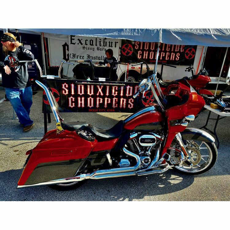 Siouxside Choppers デタッチャブルバックレスト 22インチ (1.5径) クローム-03