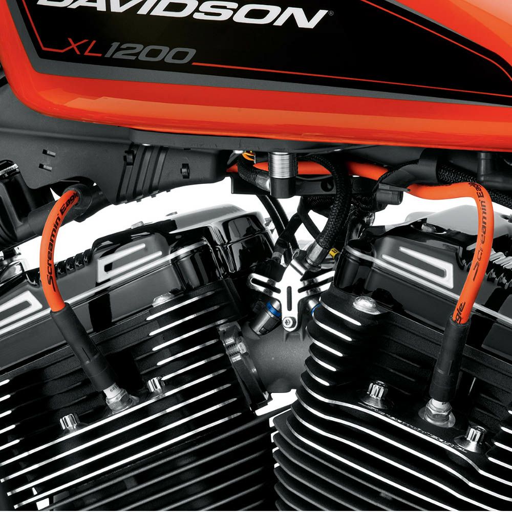 スクリーミンイーグル 10mmファットスパークプラグワイヤー　オレンジ スポーツスター-01