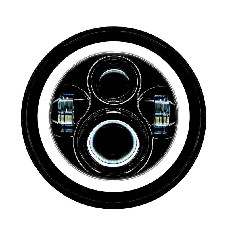 World Motor Works 7インチLEDヘッドライト ホワイトHALOリング　ブラック-03