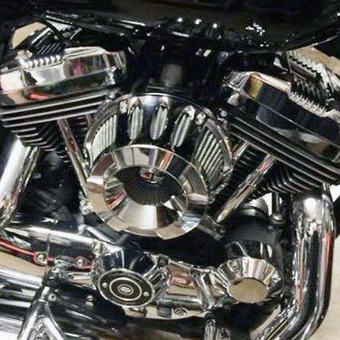 アレンネス インバーテッド 乾式エアクリーナー Deep Cut クローム 