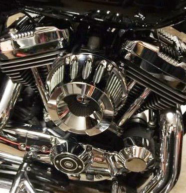 アレンネス インバーテッド 乾式エアクリーナー Deep Cut クローム　スポーツスター