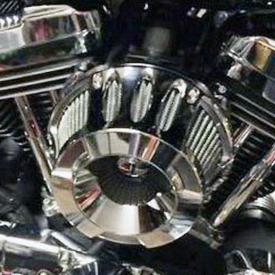 アレンネス インバーテッド 乾式エアクリーナー Deep Cut クローム　スポーツスター