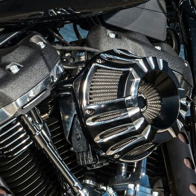 アレンネス INVERTED 乾式エアクリーナー Deep Cut ブラック |ハーレー 