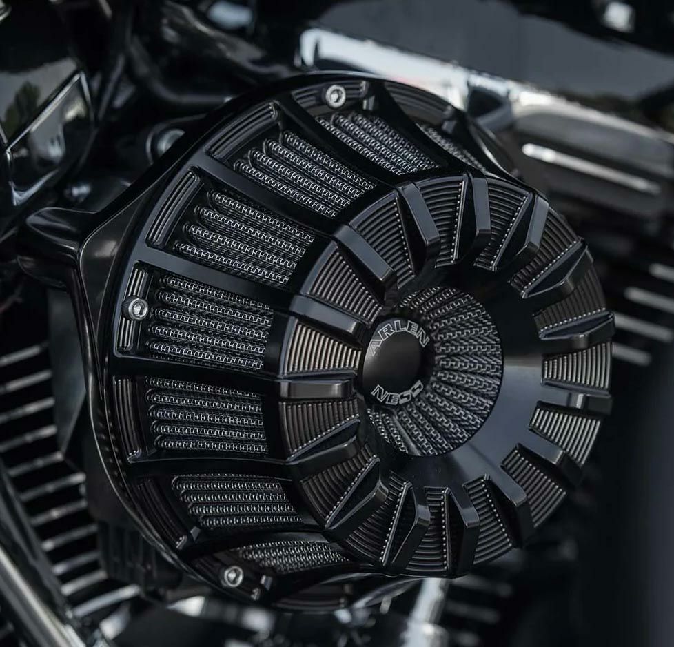 Arlen Ness　15-Spoke　Invertedエアクリーナー　ブラック-01