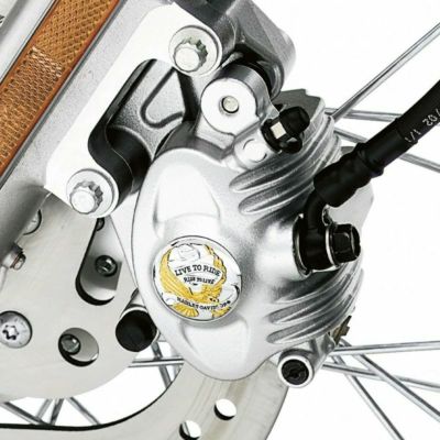 ブレーキキャリパー　トリムディスク　LIVE TO RIDE ゴールド　44mm径　ハーレー