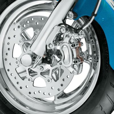 フロントブレーキキャリパーキット シングルディスク用 クローム