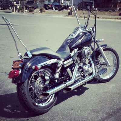 Burly 14インチ エイプハンドル用　ケーブルラインキット ブラック
