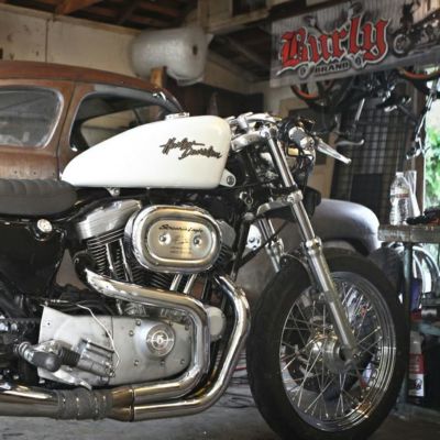 スポーツスター 2016以降 Burly クラブマンハンドル用　ケーブルラインキット ブラック