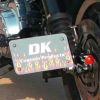 DK-Custom サイドナンバーキット（横）LEDナンバー灯付き 1/2インチ（サス取り付け用）-01
