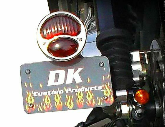 3419円 バイクDK-Custom サイドナンバーキット（横）ストップライト付き 1/2インチ（サス取り付け用） |ハーレーパーツ専門店 HDパーツ