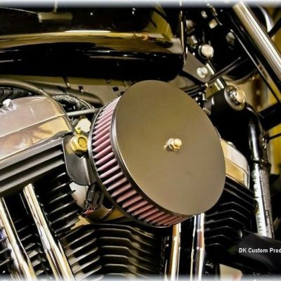 DKcustom ブラック ハイフロー587 エアクリーナー (Premium Breather)　スポーツスター