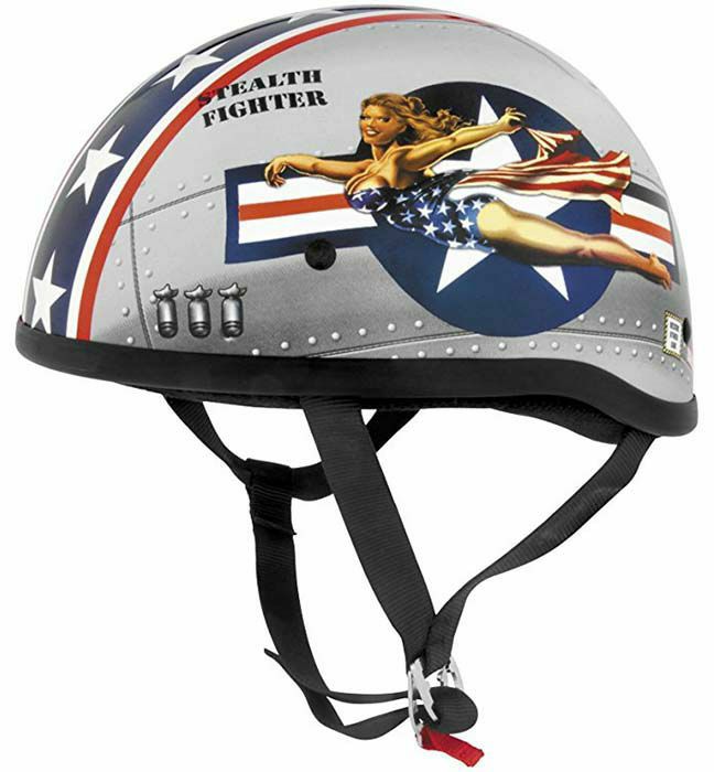 Skid Lid Original ハーフヘルメット ボンバーピンナップ シルバー 2XL-01