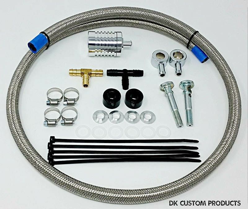 DK-Custom アレンネスINVERTED用 プレミアム・ブリーザーオイルキャッチタンク(ステンレスホース)-02