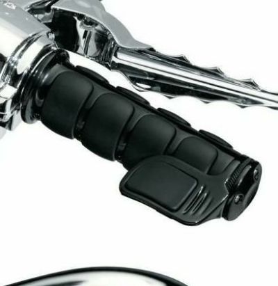 クリアキン　ブラックISOグリップ　左右ペア ケーブルスロットル車用