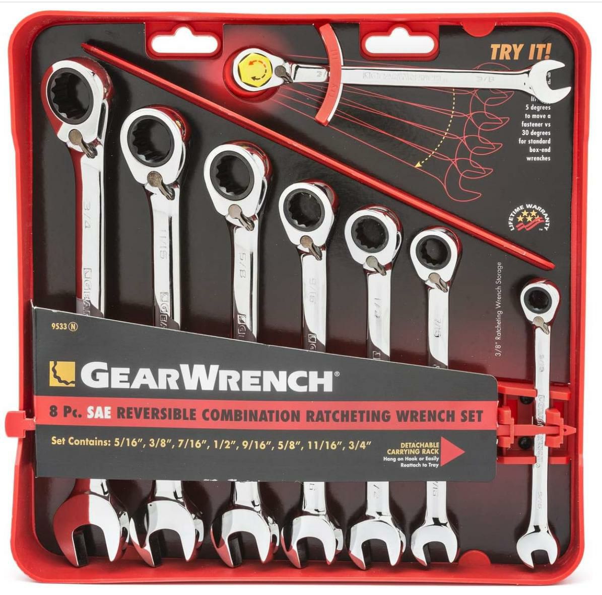 GearWrenchT インチサイズ・ラチェットレンチ 8本セット-01