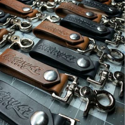 Factory47 レザーキーホルダー ブラック