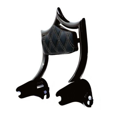 CMC エル・レイ デタッチャブルバックレスト グロスブラック ダイアモンドパッド　ホワイトステッチ