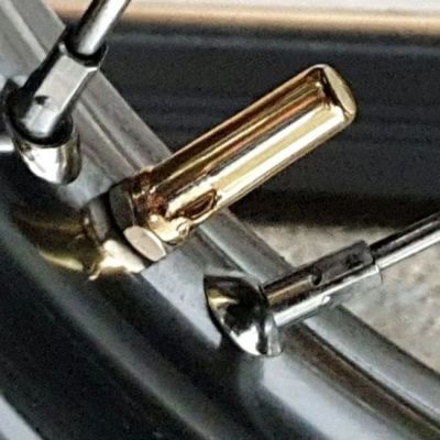 Motone バリスタ ビンテージミシュランスタイル ブラスバルブキャップ
