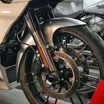 Paul Yaffe カフェ・フロントフェンダー 21インチ用 ブラックブラケット