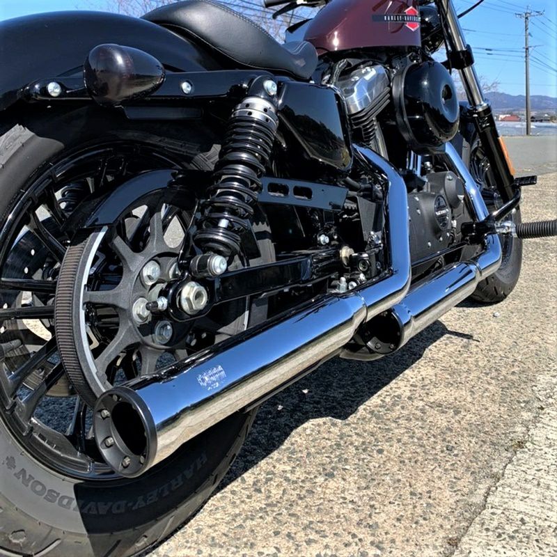 COBRA スポーツスター用3インチ スリップオンマフラー RACE PRO TIPS クローム-05