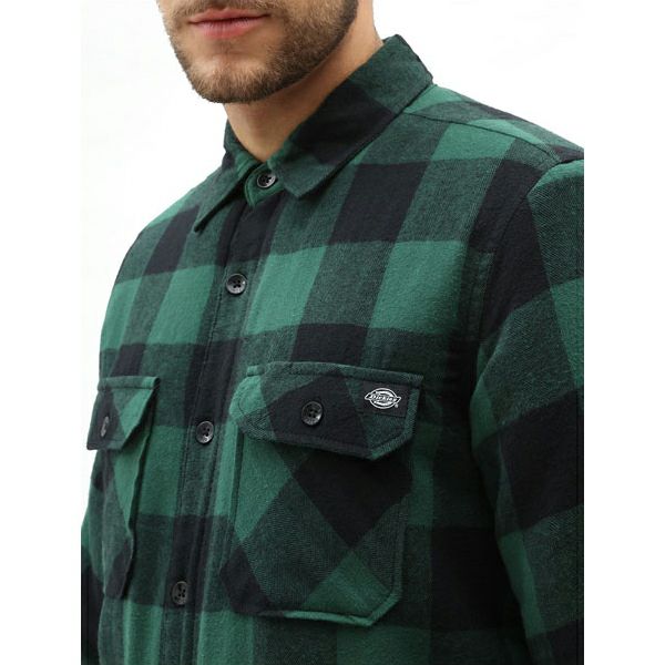 Dickies ランズデール　オーバーシャツ パイングリーン XL-04