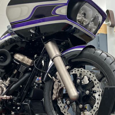 Arlen Ness 20-038 フォークブーツカバー チタニウムアノダイズ