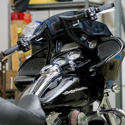LA Choppers 1.5インチ径 ハマーヘッドハンドルバー グロスブラック 14インチ
