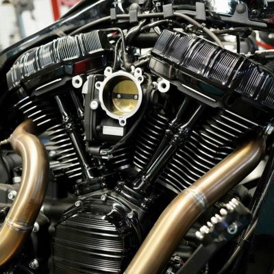Arlen Ness 10ゲージ プッシュロッドチューブカバー M8用 ブラックアノダイズ