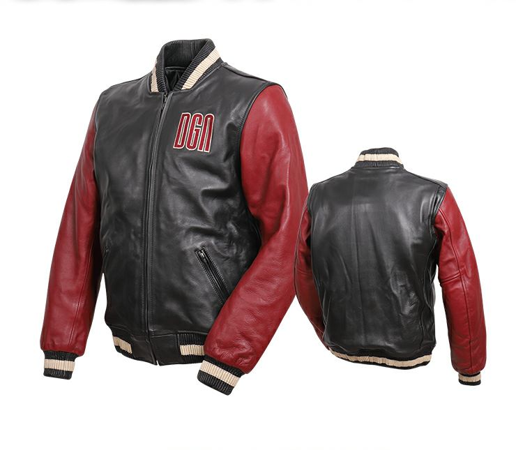 デグナー レザー・スタジアムジャンパー ブラック/レッド Mサイズ-01