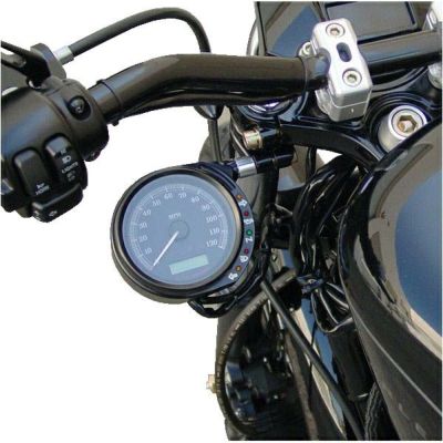 スポーツスター～2013　Joker Machine スピードメーターサイドマウントキット イージークランプ ブラック