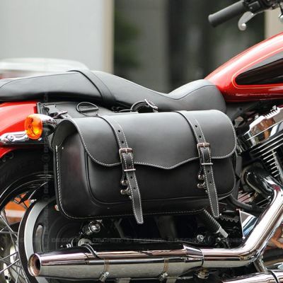 デグナー(DEGNER) マフラー側　本革サドルバッグ ブラック