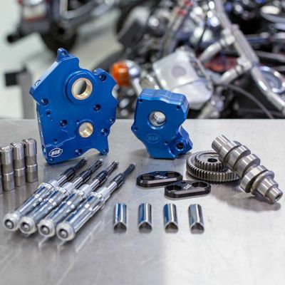 S&S ギアドライブ・475カムチェストキット　クロームプッシュロッドチューブ M8