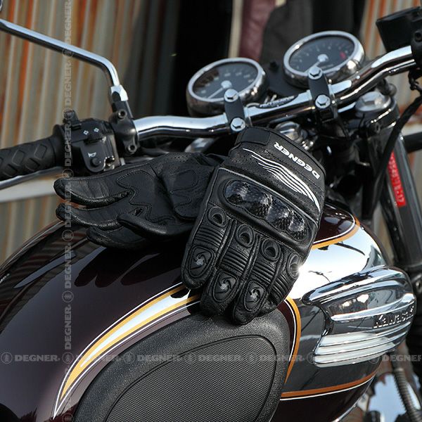 デグナー メッシュレザー グローブ ホワイト Mサイズ-10