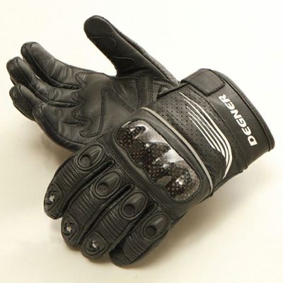 デグナー メッシュレザー グローブ ブラック Lサイズ