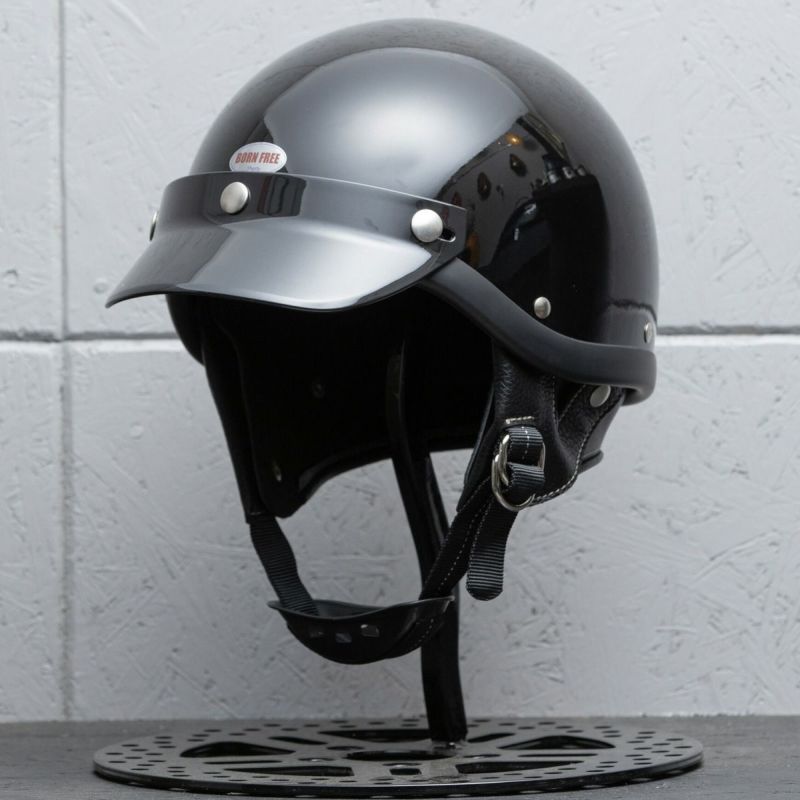 BORN FREE SHORTY ハーフヘルメット ブラック M/L |ハーレーパーツ専門店 HDパーツ