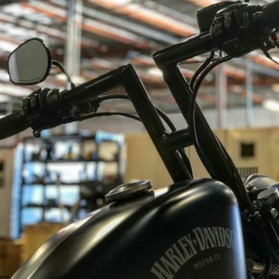 LA Choppers ミトラ 1.25インチTハンドルバー　12インチ グロスブラック