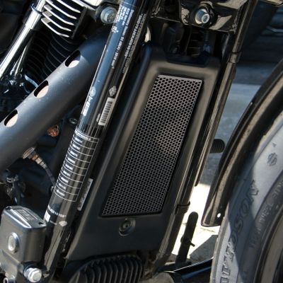 寺田モータース オイルクーラーコアガード M8ソフテイル用 ブラック