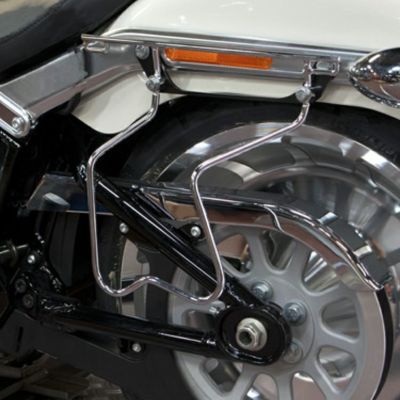 寺田モータース M8ソフテイル用サドルバッグサポート クローム