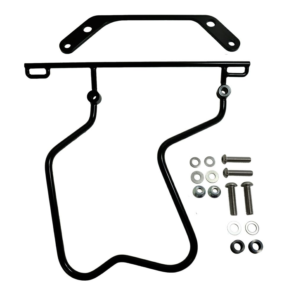 寺田モータース M8ソフテイル用サドルバッグサポート ブラック-01